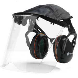 Hörselskydd med plexivisir 